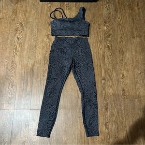 Stronger Gray Sports Bra and Legging Set